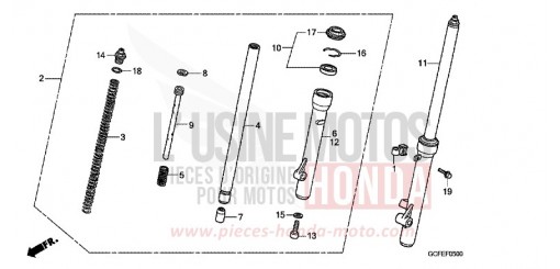 FRONT FORK CRF70F4 de 2004
